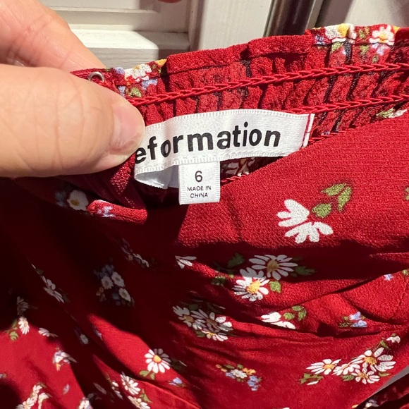 Reformation Cammi Dress (red) - Picture 7 of 9